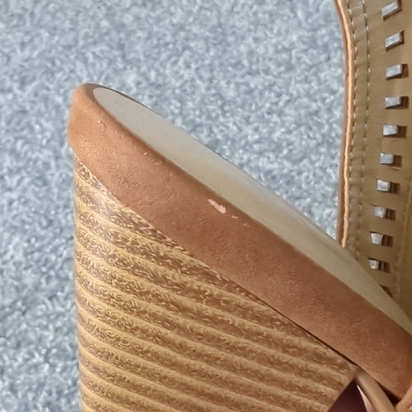 CL by Laundry Brown Peep-Toe Heeled Boots - Picture 7 of 15